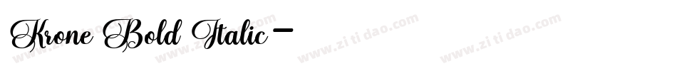 Krone Bold Italic字体转换